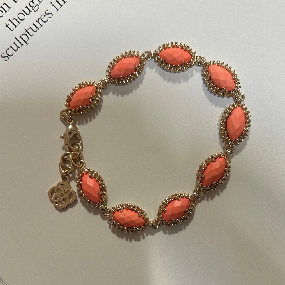 Kendra Scott Coral and Gold “Jana” Bracelet